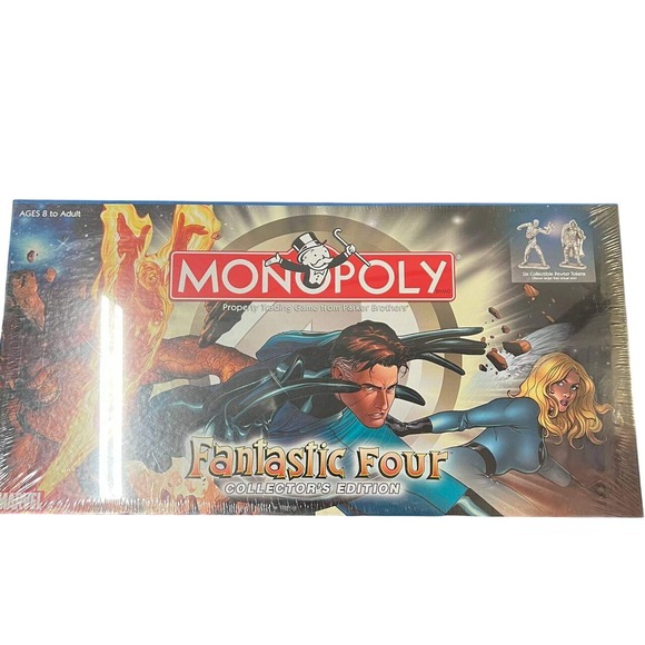 Vintage Monopoly Fantastic Four Collector's Edition Board Game Hasbro New Sealed - Picture 1 of 3